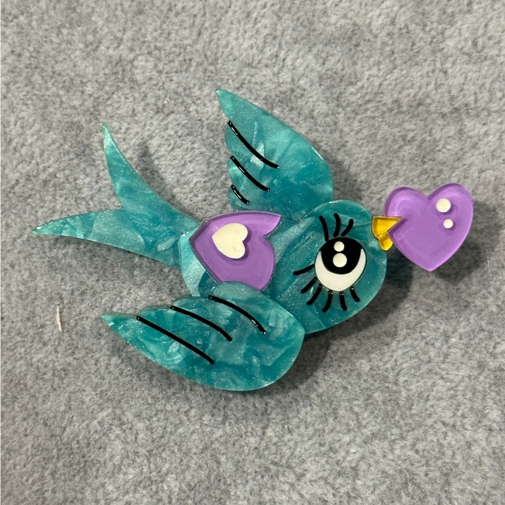 Erstwilder x Mimsy Piper The Love Bird Brooch Halloween Brand New